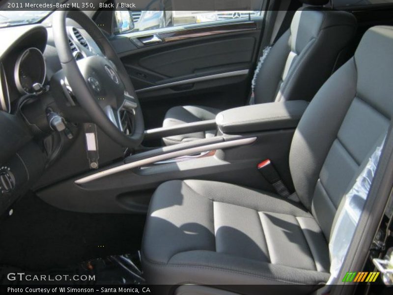 Black / Black 2011 Mercedes-Benz ML 350