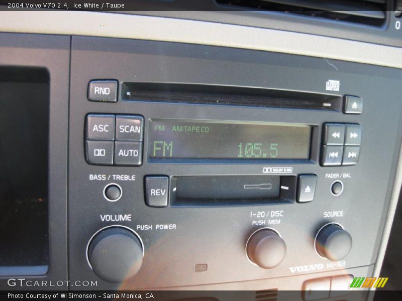 Controls of 2004 V70 2.4