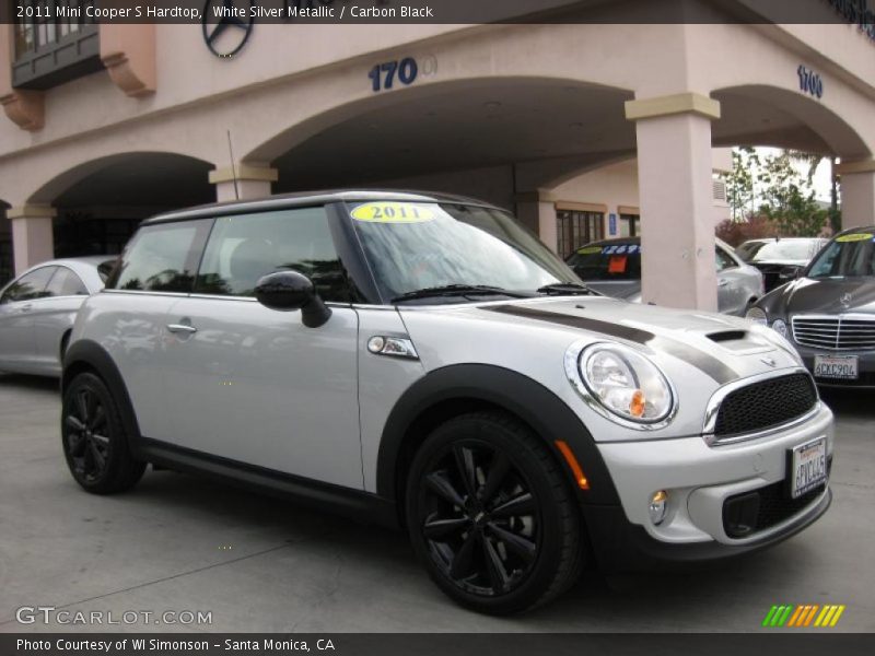White Silver Metallic / Carbon Black 2011 Mini Cooper S Hardtop