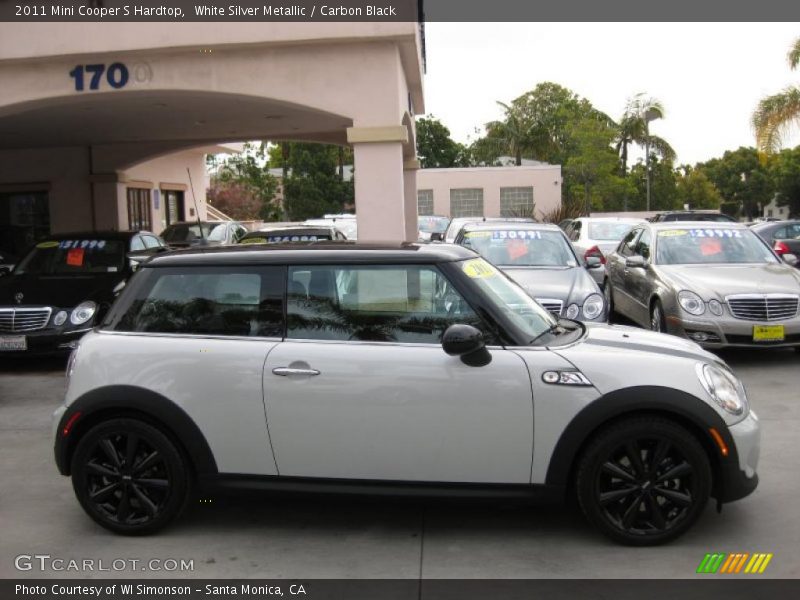 White Silver Metallic / Carbon Black 2011 Mini Cooper S Hardtop