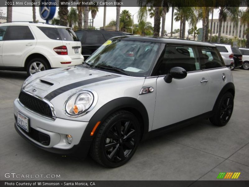 White Silver Metallic / Carbon Black 2011 Mini Cooper S Hardtop