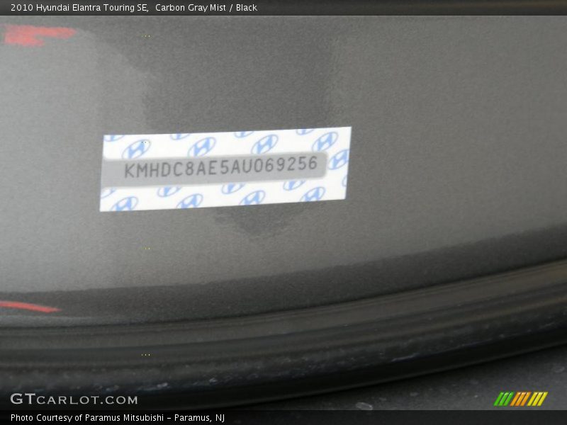 Carbon Gray Mist / Black 2010 Hyundai Elantra Touring SE