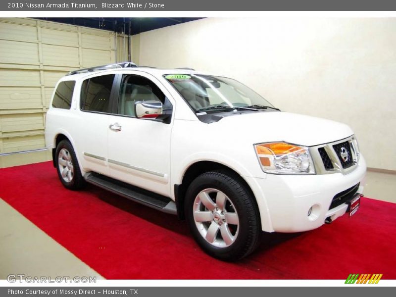 Front 3/4 View of 2010 Armada Titanium