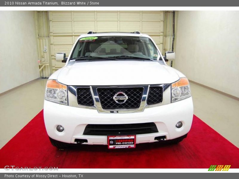 Blizzard White / Stone 2010 Nissan Armada Titanium