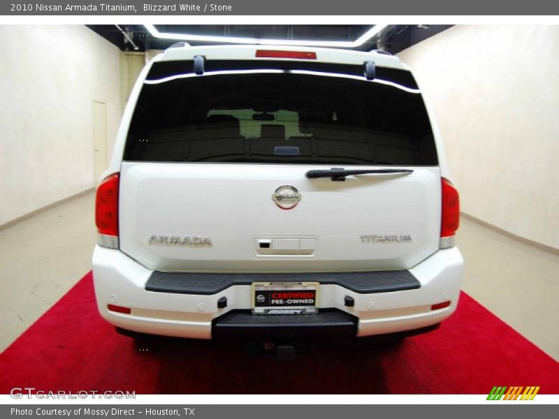 Blizzard White / Stone 2010 Nissan Armada Titanium