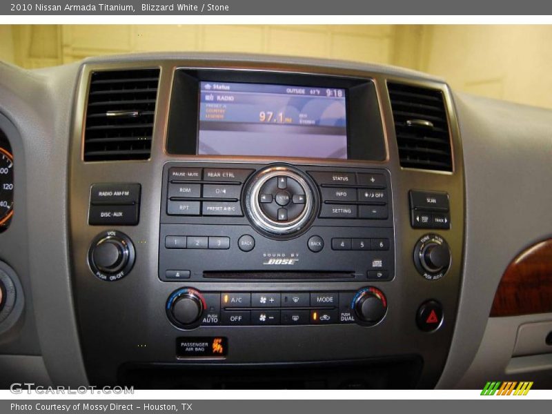 Controls of 2010 Armada Titanium