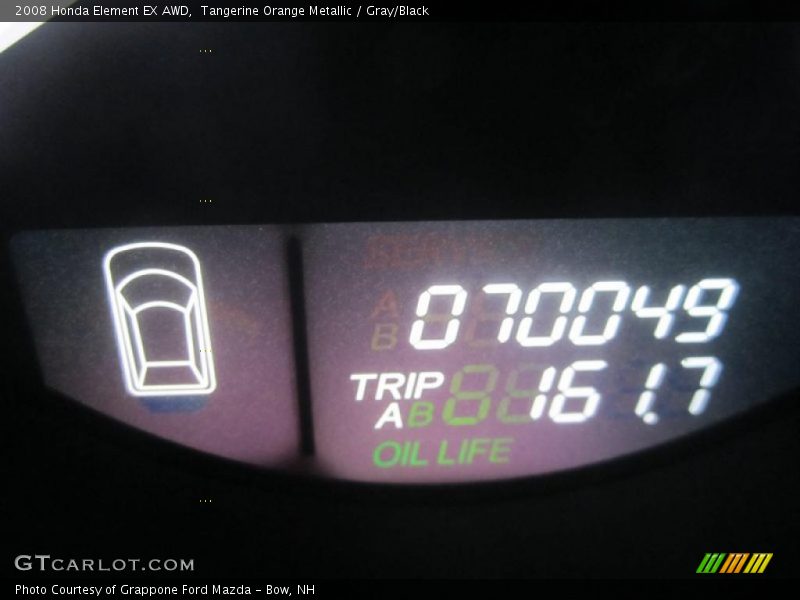 Tangerine Orange Metallic / Gray/Black 2008 Honda Element EX AWD