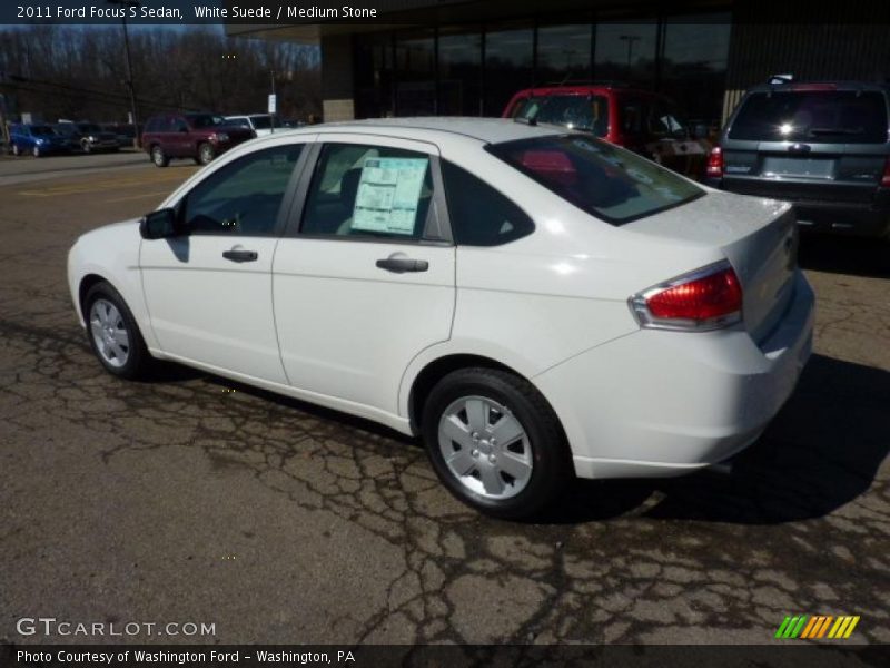 White Suede / Medium Stone 2011 Ford Focus S Sedan