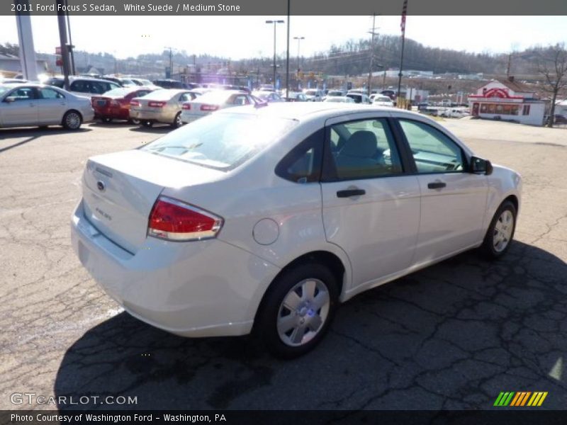 White Suede / Medium Stone 2011 Ford Focus S Sedan