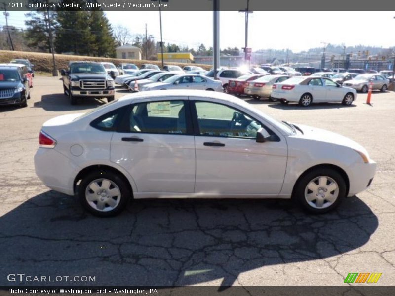 White Suede / Medium Stone 2011 Ford Focus S Sedan