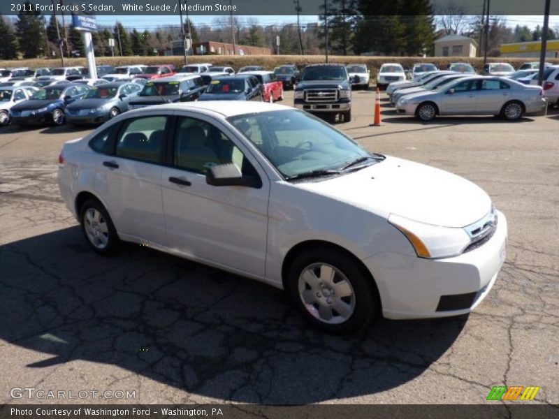 White Suede / Medium Stone 2011 Ford Focus S Sedan