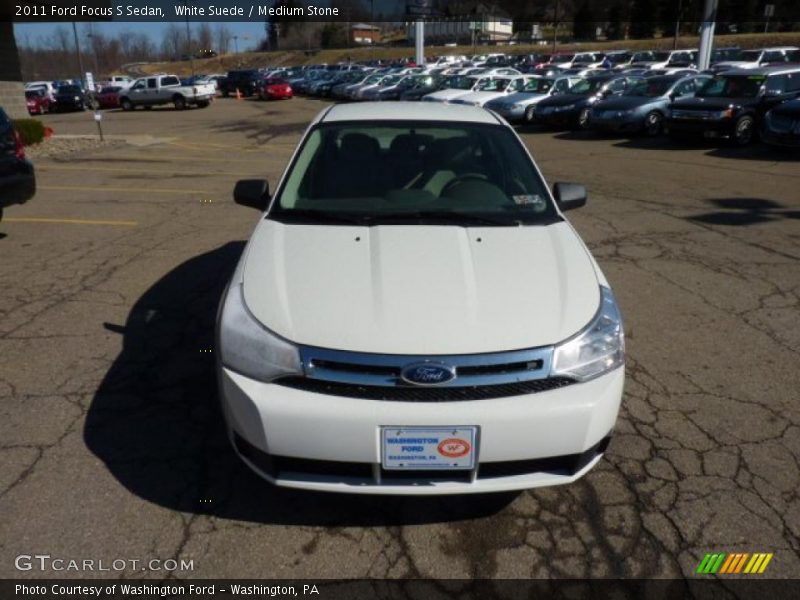 White Suede / Medium Stone 2011 Ford Focus S Sedan