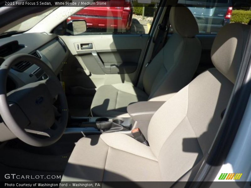 White Suede / Medium Stone 2011 Ford Focus S Sedan