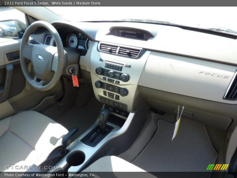 White Suede / Medium Stone 2011 Ford Focus S Sedan