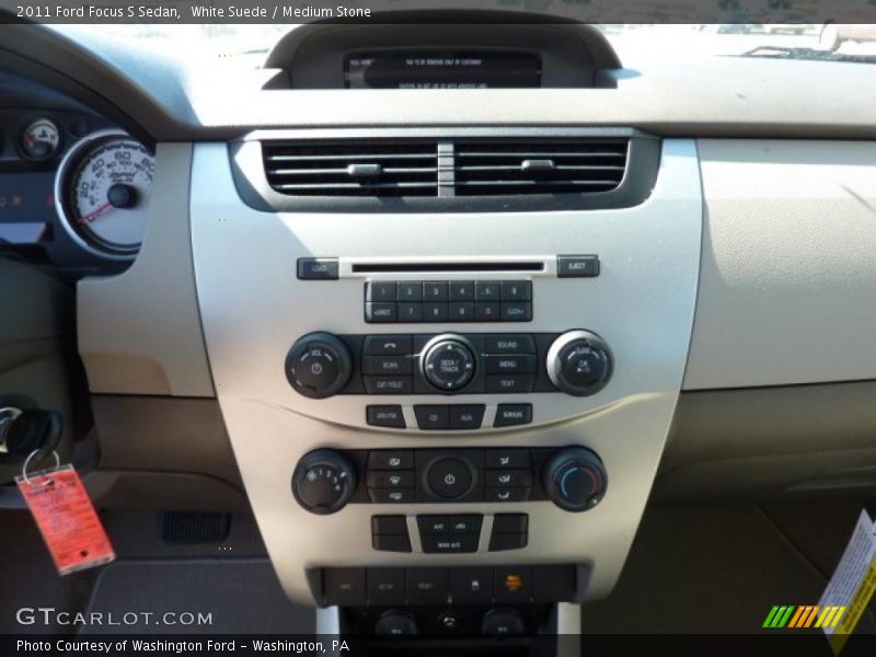 White Suede / Medium Stone 2011 Ford Focus S Sedan