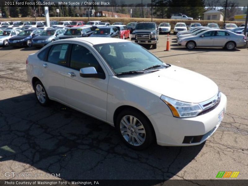 White Suede / Charcoal Black 2011 Ford Focus SEL Sedan