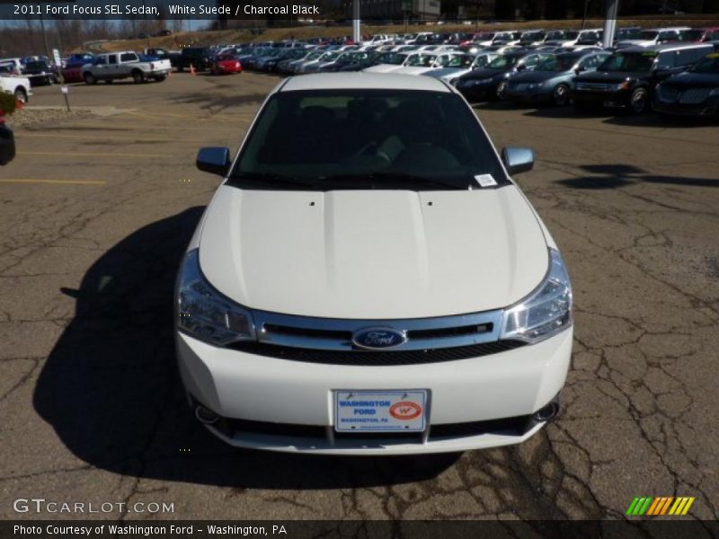 White Suede / Charcoal Black 2011 Ford Focus SEL Sedan