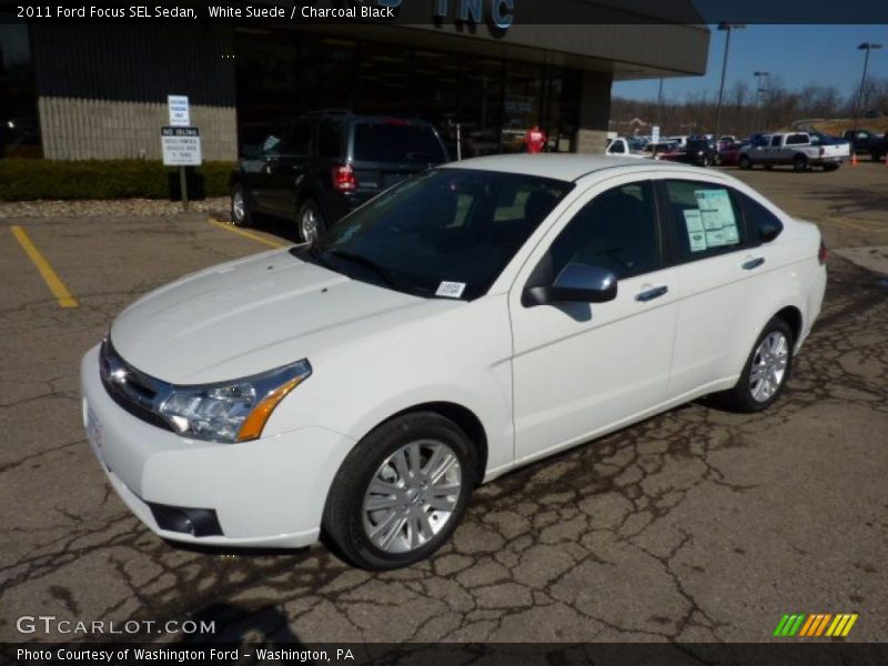 White Suede / Charcoal Black 2011 Ford Focus SEL Sedan