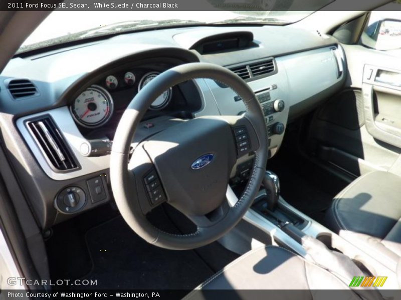 White Suede / Charcoal Black 2011 Ford Focus SEL Sedan