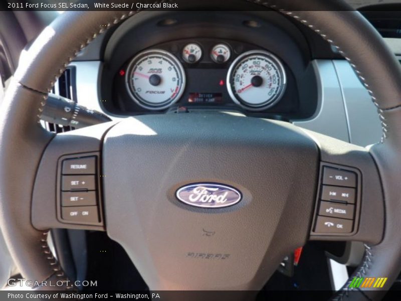 White Suede / Charcoal Black 2011 Ford Focus SEL Sedan