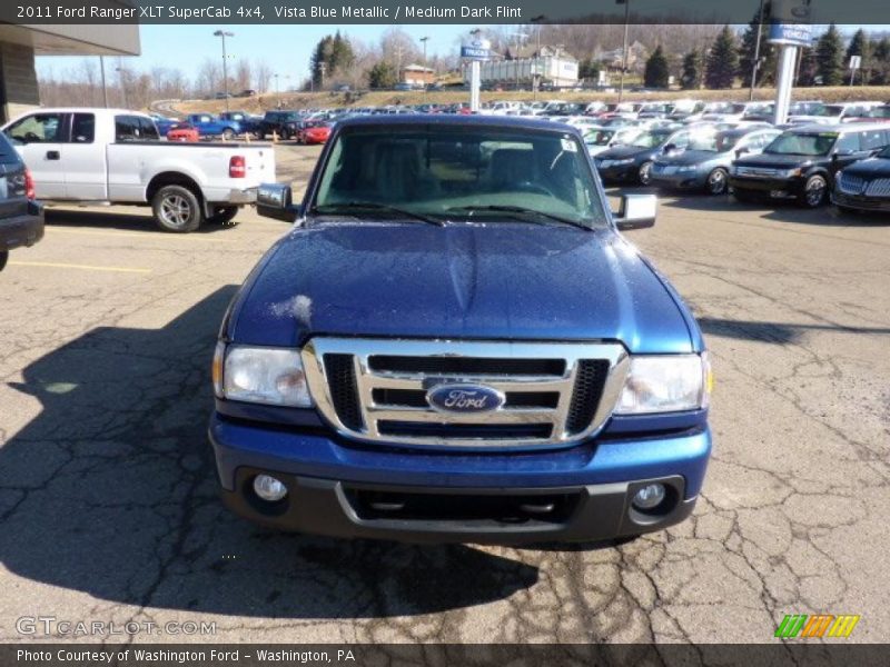 Vista Blue Metallic / Medium Dark Flint 2011 Ford Ranger XLT SuperCab 4x4