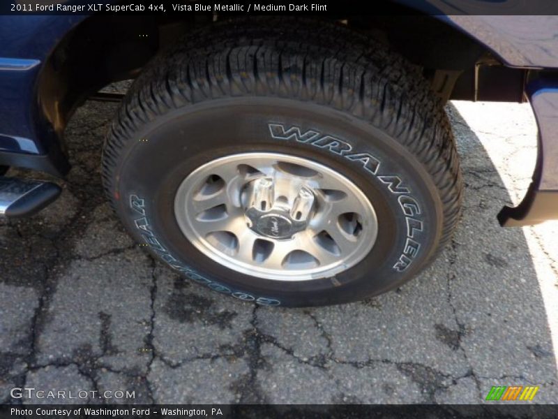 Vista Blue Metallic / Medium Dark Flint 2011 Ford Ranger XLT SuperCab 4x4