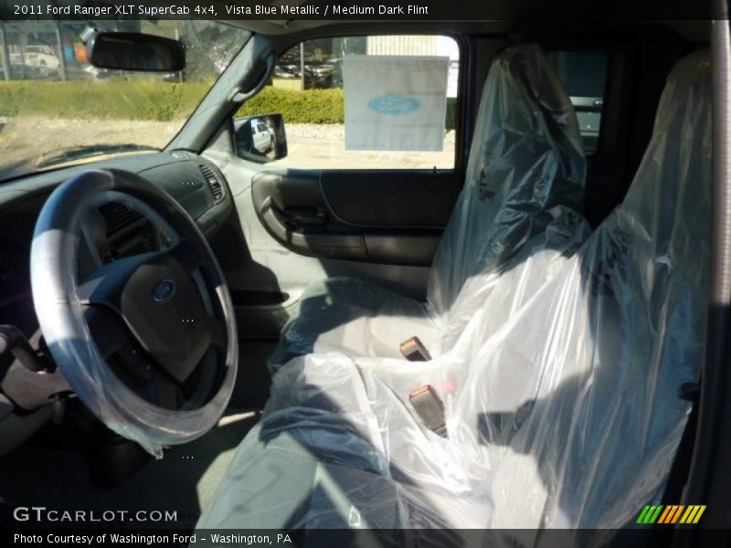 Vista Blue Metallic / Medium Dark Flint 2011 Ford Ranger XLT SuperCab 4x4