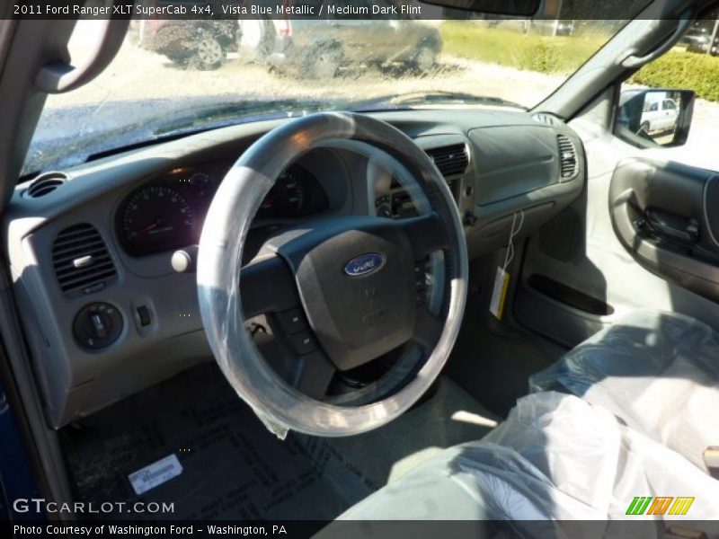 Vista Blue Metallic / Medium Dark Flint 2011 Ford Ranger XLT SuperCab 4x4