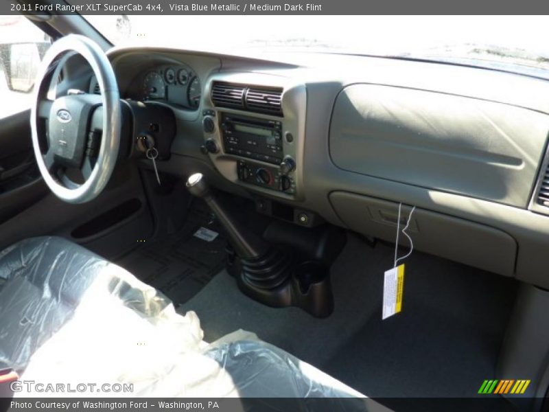 Vista Blue Metallic / Medium Dark Flint 2011 Ford Ranger XLT SuperCab 4x4