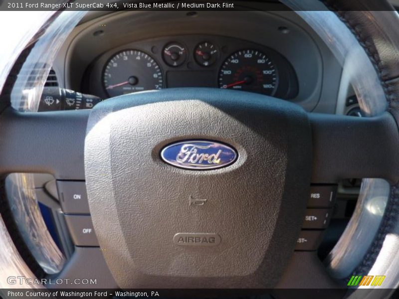 Vista Blue Metallic / Medium Dark Flint 2011 Ford Ranger XLT SuperCab 4x4