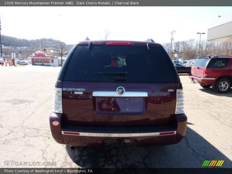 Dark Cherry Metallic / Charcoal Black 2008 Mercury Mountaineer Premier AWD