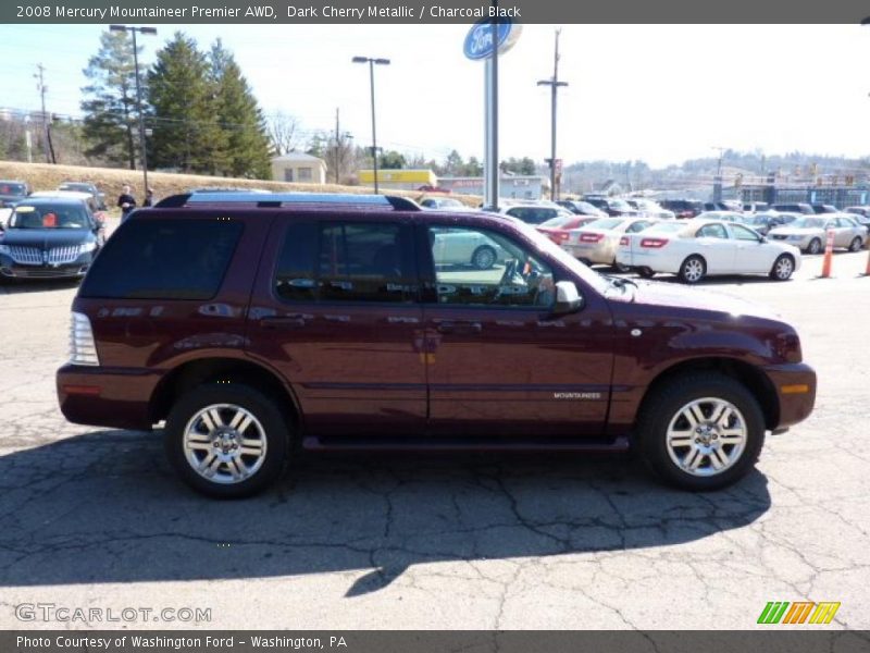 Dark Cherry Metallic / Charcoal Black 2008 Mercury Mountaineer Premier AWD