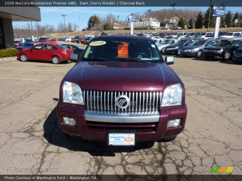 Dark Cherry Metallic / Charcoal Black 2008 Mercury Mountaineer Premier AWD