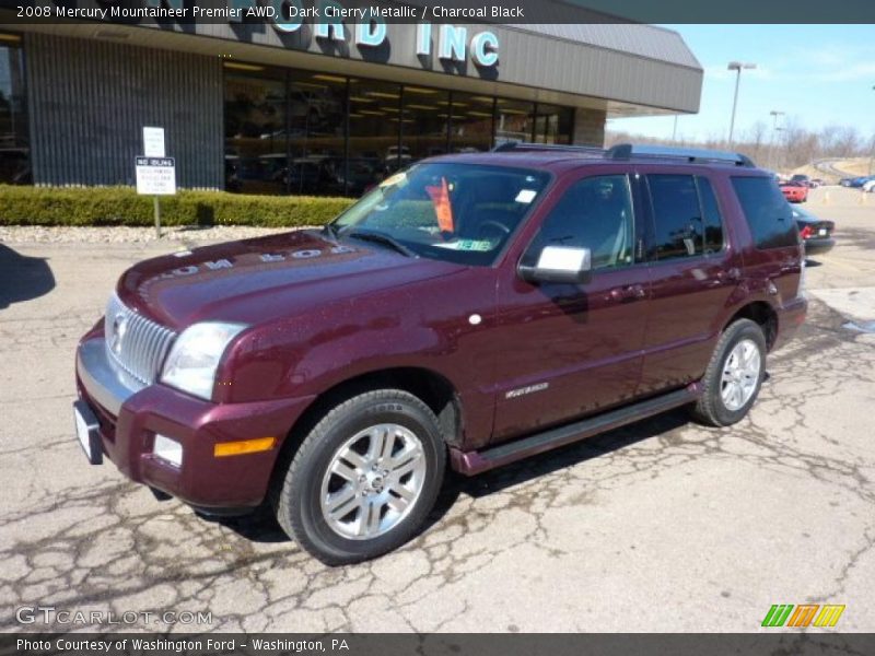 Dark Cherry Metallic / Charcoal Black 2008 Mercury Mountaineer Premier AWD