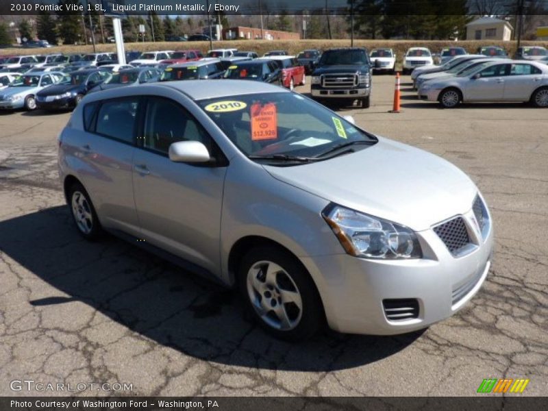 Liquid Platinum Metallic / Ebony 2010 Pontiac Vibe 1.8L