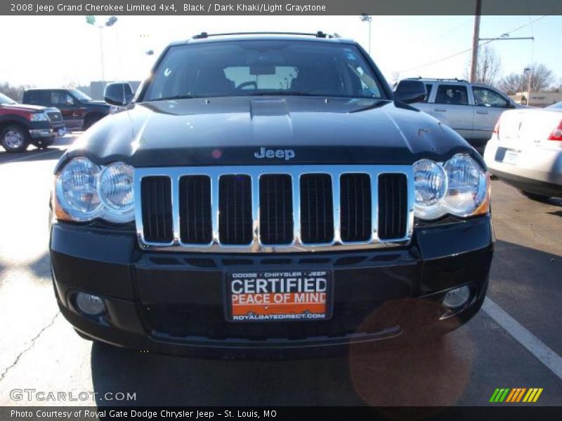 Black / Dark Khaki/Light Graystone 2008 Jeep Grand Cherokee Limited 4x4