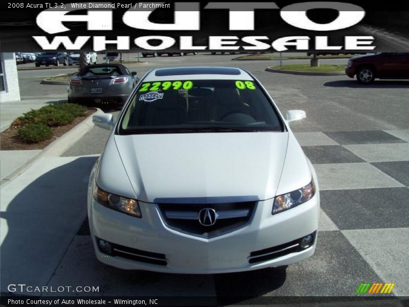 White Diamond Pearl / Parchment 2008 Acura TL 3.2