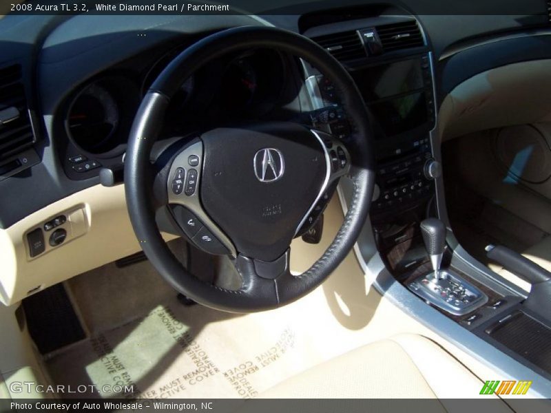 White Diamond Pearl / Parchment 2008 Acura TL 3.2