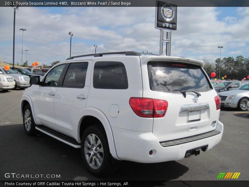 Blizzard White Pearl / Sand Beige 2011 Toyota Sequoia Limited 4WD