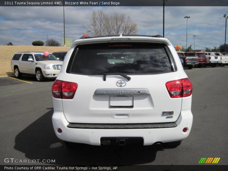 Blizzard White Pearl / Sand Beige 2011 Toyota Sequoia Limited 4WD