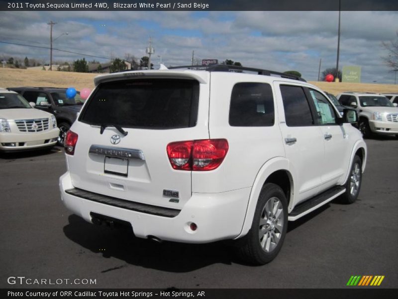 Blizzard White Pearl / Sand Beige 2011 Toyota Sequoia Limited 4WD