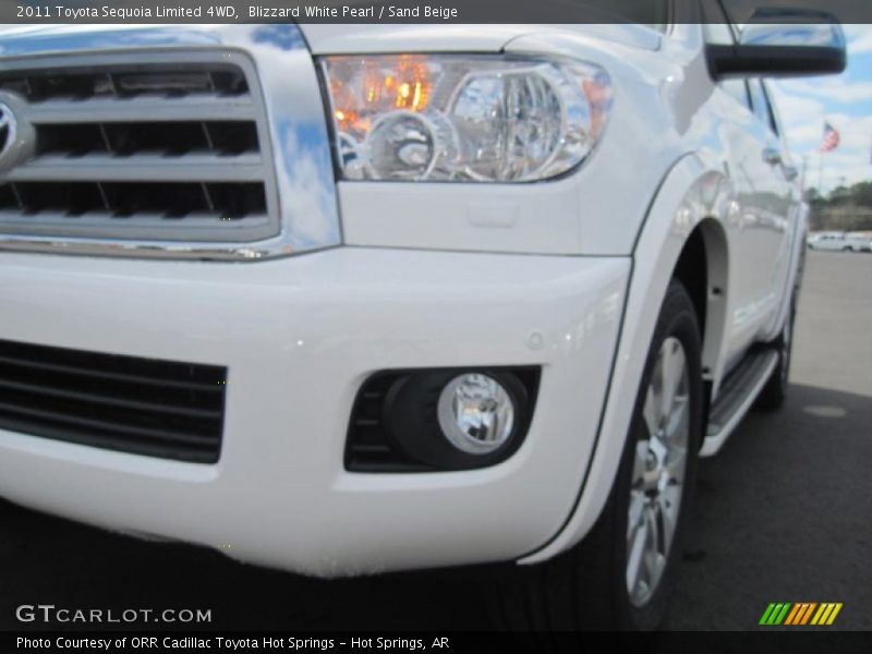 Blizzard White Pearl / Sand Beige 2011 Toyota Sequoia Limited 4WD