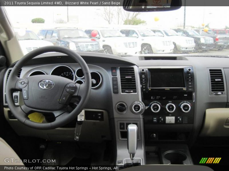 Blizzard White Pearl / Sand Beige 2011 Toyota Sequoia Limited 4WD