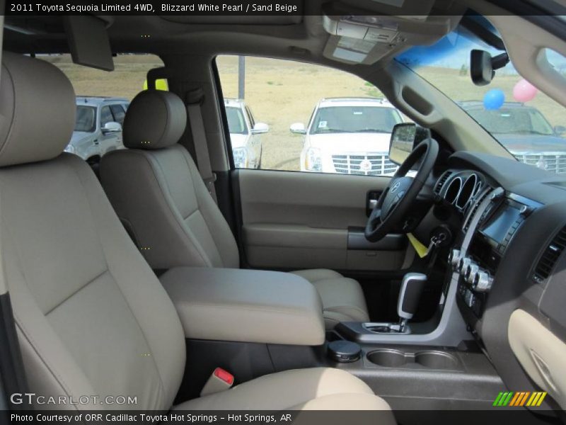 Blizzard White Pearl / Sand Beige 2011 Toyota Sequoia Limited 4WD