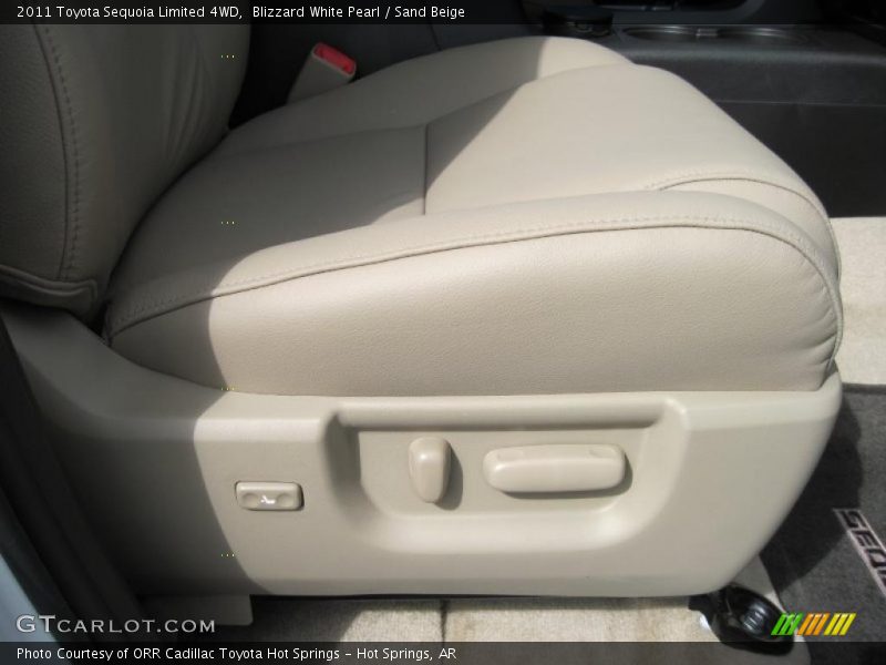 Blizzard White Pearl / Sand Beige 2011 Toyota Sequoia Limited 4WD