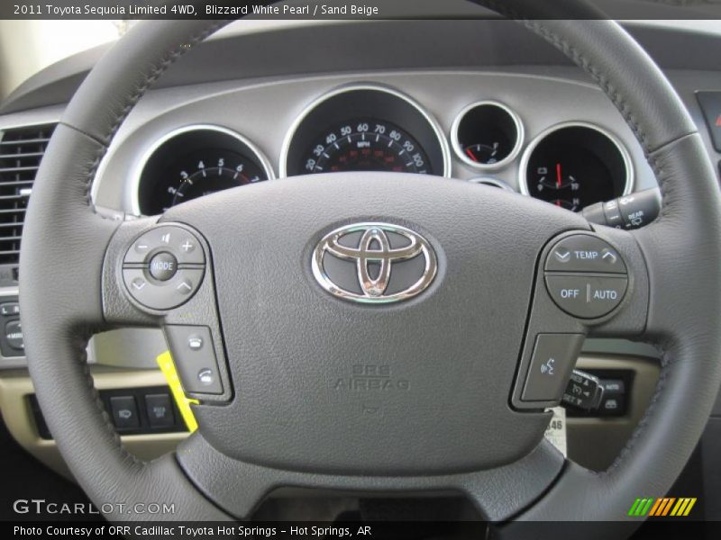 Blizzard White Pearl / Sand Beige 2011 Toyota Sequoia Limited 4WD