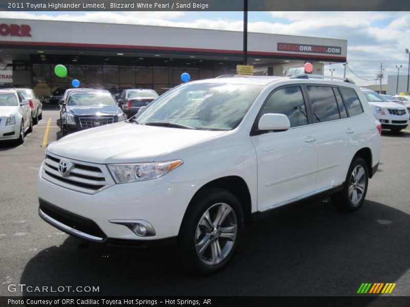 Blizzard White Pearl / Sand Beige 2011 Toyota Highlander Limited