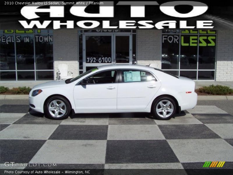 Summit White / Titanium 2010 Chevrolet Malibu LS Sedan