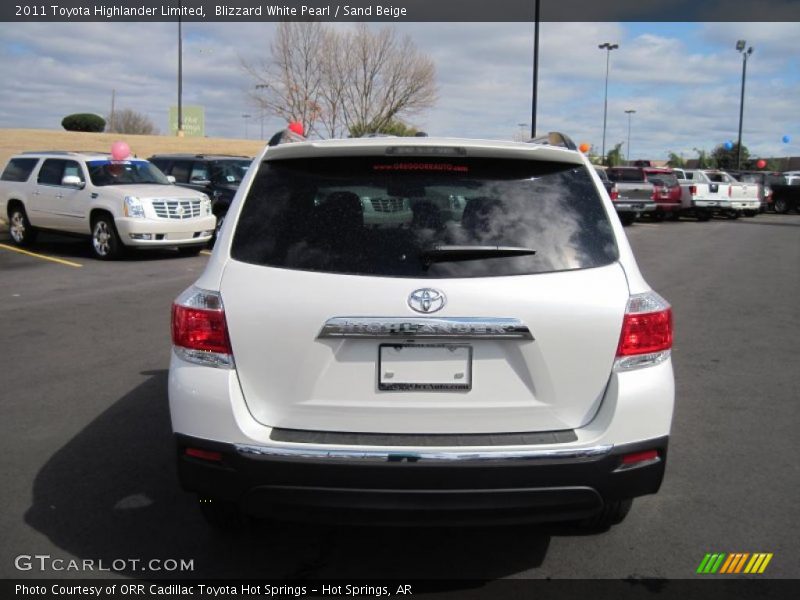 Blizzard White Pearl / Sand Beige 2011 Toyota Highlander Limited