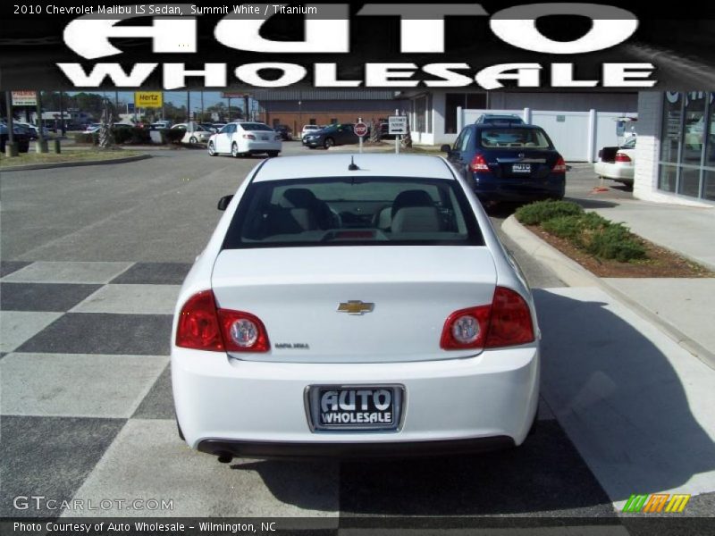 Summit White / Titanium 2010 Chevrolet Malibu LS Sedan